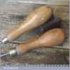 2 No: Vintage Bradawls Beechwood Handles - Good Condition