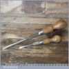 2 Vintage Cabinet Makers Beech Handled Screwdrivers - Fully Refurbished