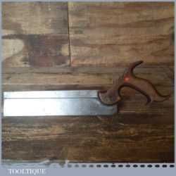 Antique 10” Steel Back Dovetail Saw 16 TPI Pistol Grip - Sharpened