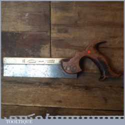 Vintage R Groves & Sons 8” Brass Back Dovetail Saw 16 TPI - Sharpened