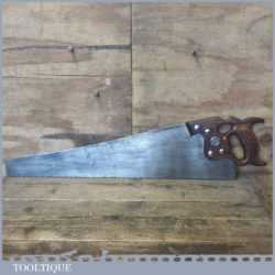 Vintage 24” Henry Disston USA Rip Saw Thumb Hole 4-5 TPI - Sharpened