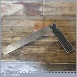 Vintage Stanley 12” Cast Steel Calibrated Carpenters Try Square - Good Condition