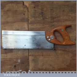 Vintage Spear & Jackson 12” Steel Back Tenon Saw 14 TPI - Refurbished Sharpened