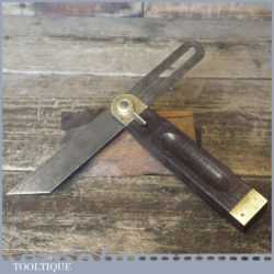 Vintage Stanley USA Pat 1897 Rosewood Brass Sliding Bevel - Good Condition