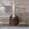 Old Lignum Vitae Hand Turned Carving Mallet - Oak Handle Boxwood Wedge