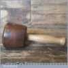 Old Lignum Vitae Hand Turned Carving Mallet - Oak Handle Boxwood Wedge