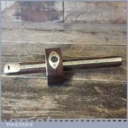 Antique 19th Century Rosewood Brass Mortise Gauge - Smooth Action