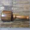 Old Lignum Vitae Hand Turned Carving Mallet - Yew Handle Ebony Wedge