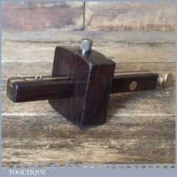 Vintage Carpenter’s Rosewood Brass Mortise Gauge - Smooth Action