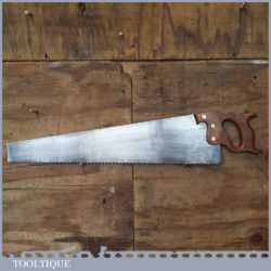 Antique 24” Grade A Sheffield Split Nut Rip Saw 5 TPI - Refurbished Sharpened