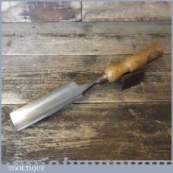 Large Antique Kenyon Carpenter’s 1 ¾” Gouge Chisel - Sharpened Honed