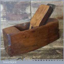 Vintage Beechwood 8” Smoothing Block Plane Hildick iron - Good Condition