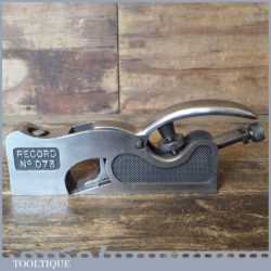 Vintage Record No: 073 Adjustable Throat Shoulder Plane - Fully Refurbished
