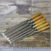 Set 6 No: Vintage W Marples Pattern Makers Bevel Edge Paring Chisels - Sharpened