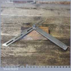 Unusual Vintage Engineers Cast Steel Sliding Bevel - Good Condition