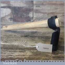 Unusual Emile Peyron France Hollowing Hand Adze 2” Wide Curved Blade