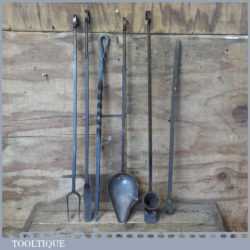 Vintage Set 6 No: Blacksmith Hand Forged Lead Working Tools - Good Condition