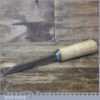 Vintage 9/16” Cast Steel Mortice Chisel New Oak Handle - Sharpened Honed