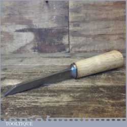 Vintage 9/16” Cast Steel Mortice Chisel New Oak Handle - Sharpened Honed