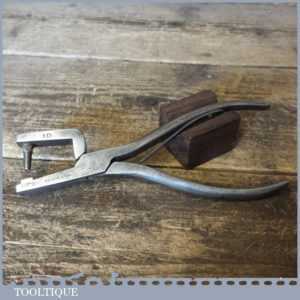 Vintage Pair Penton & Son Leatherworking Hole Punch Pliers - Good Condition