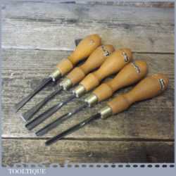 Set 5 No: Sorby Vintage Wood Carving Chisels - Good Condition.