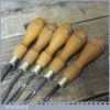 Set 5 No: Sorby Vintage Wood Carving Chisels - Good Condition.
