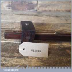 Vintage W H Sollitt Carpenter’s Rosewood Brass Mortise Gauge - Smooth Action