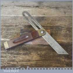 Vintage W Marples & Sons Mahogany Brass Quick Release Sliding Bevel