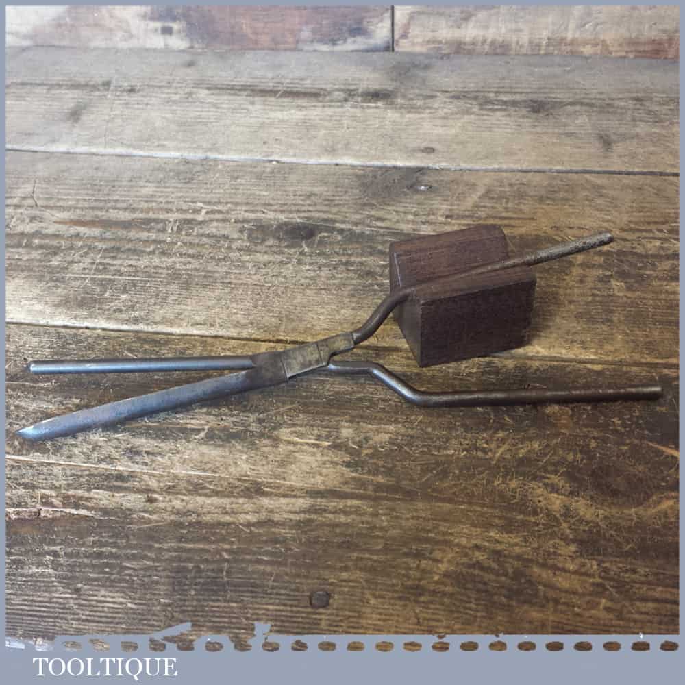 Vintage Box Jointed Metal Hair Curling Tongs - Good Condition