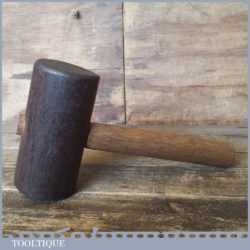 Vintage Round Headed Mahogany Mallet - Good Condition