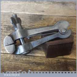 Vintage Spring Loaded Cast Steel Hand Vice - Good Condition