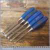 5 No: Marples Blue Chip Carpenter’s Bevel Edge Chisels 1/4” To 1”