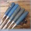 5 No: Stanley 5002 Blue Chip Carpenter’s Bevel Edge Chisels 1/4” To 1”