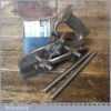 Vintage Record No: 044 Plough Plane With 8 Cutters - Fully Refurbished