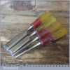 4 No: Marples M373 Carpenter’s Bevel Edge Chisels 1/4” To 1 ¼”