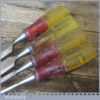 4 No: Marples M373 Carpenter’s Bevel Edge Chisels 1/4” To 1 ¼”