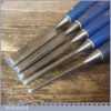 5 No: Marples Blue Chip Carpenter’s Bevel Edge Chisels 1/4” To 1”