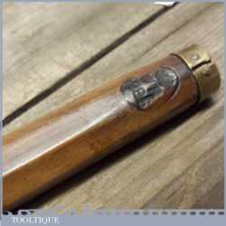 Antique Victorian Brass Tipped VR Mark Octagonal Yard Stick Ruler