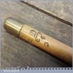 Vintage Edwards Preston & Sons Brass tipped & Boxwood Yard Stick Ruler