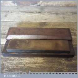 Vintage 9” x 2” Natural Washita Oil Stone Mahogany Box - Good Condition