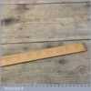 Antique Quality Drapers Boxwood & Brass Yardstick Ruler - Tailors Tool