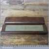 Vintage 10” x 2” Natural Llyn Idwal Honing Stone Mahogany Box - Good Condition