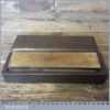 Vintage 8” x 2” Natural Washita Oil Stone Mahogany Box - Good Condition