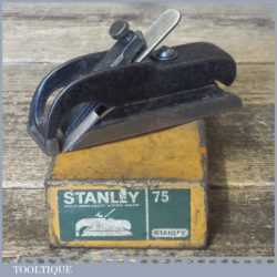 Vintage Boxed Stanley No: 75 Adjustable Throat Bullnose Plane - Refurbished