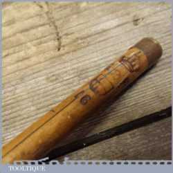 Antique Drapers Boxwood & Brass Yardstick Ruler with G2R (16) Crown Mark