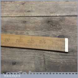 Antique Quality Drapers Boxwood & Brass Yardstick Ruler