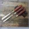 Set Of 3 No: Vintage Marples Wood Carving Chisels - Fully Refurbished