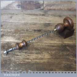 Antique 11 ½” Archimedes Drill Beech Handles - Fully Refurbished