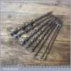 Vintage Set 18 Double Spur Screw Auger Bits 1/4” – 1” - Good Condition