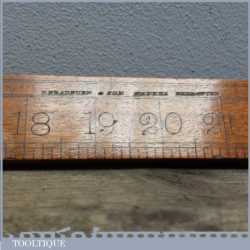 Rare Antique T Bradburn Warranted Yardstick Ruler